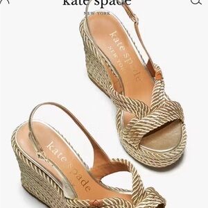 Kate Spade Metallic Gold Wedge Sandals
